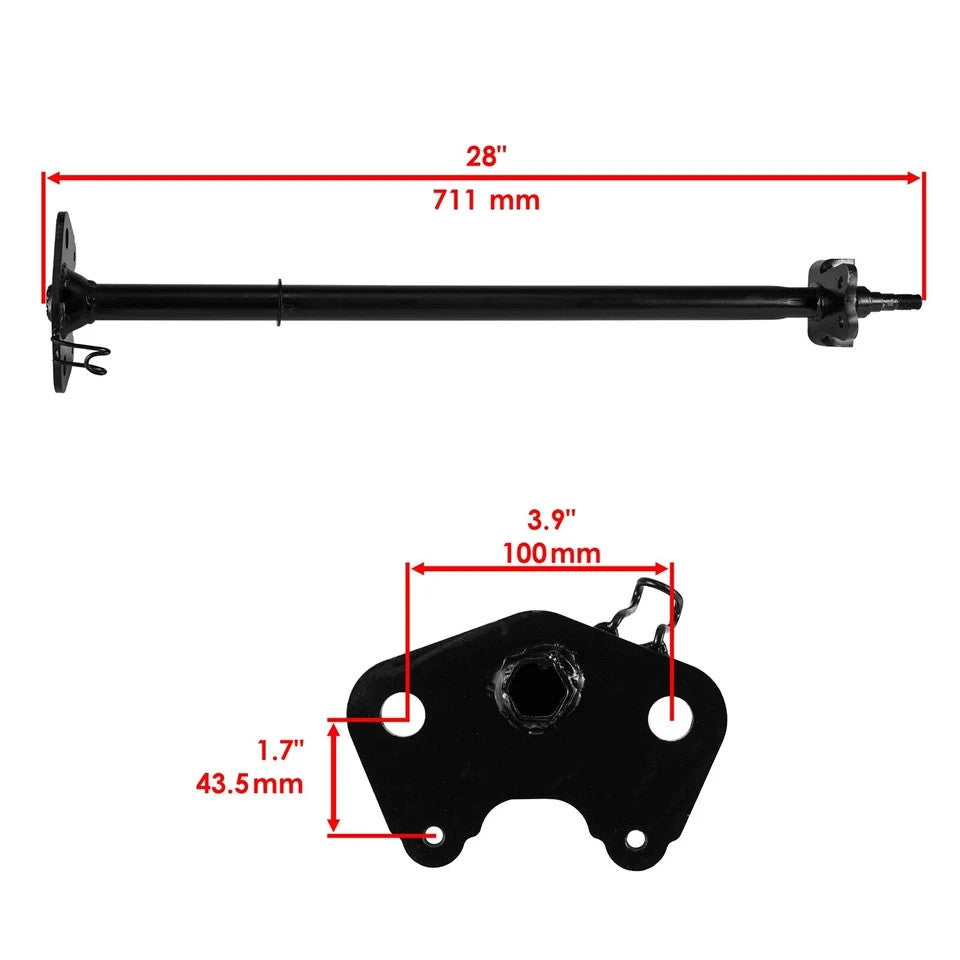 Caltric Steering Shaft For Honda 53310-HM3-A40 Sportrax 300 TRX300EX 2x4 02-06