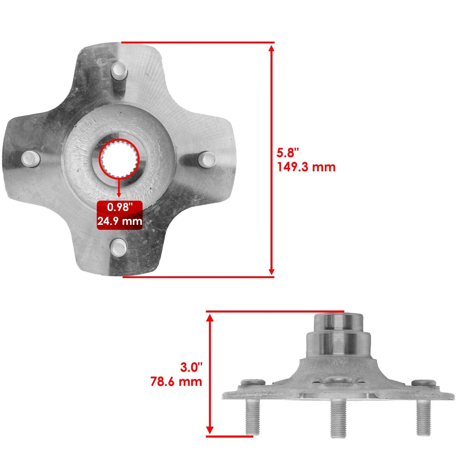 Rear Axle Shaft Wheel Hub fits Honda TRX420FM1 TRX420FM2 Rancher 420 4x4 2014-21
