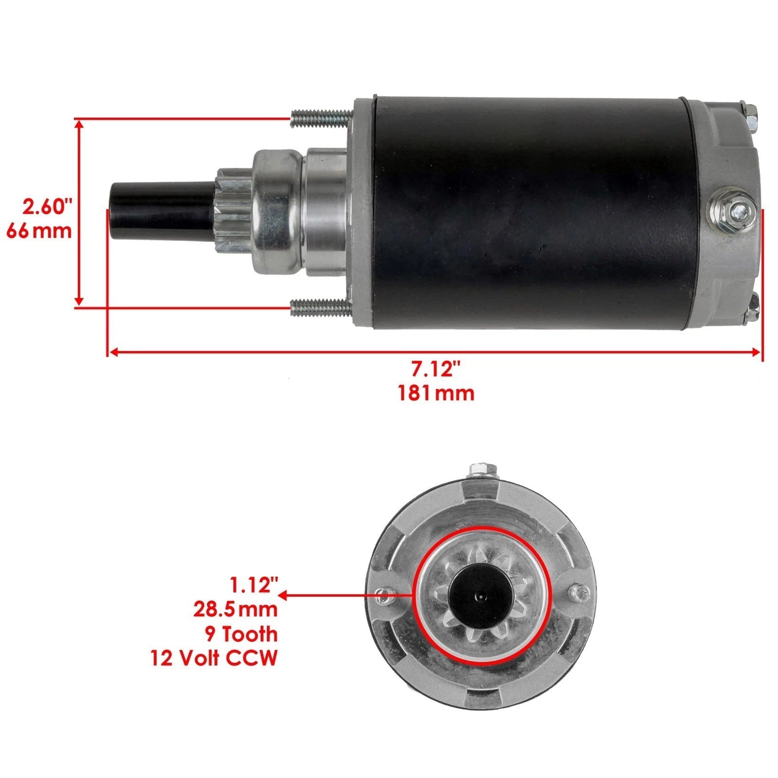 New for Kohler  Engine M18 Mv16 Mv17 Mv18 Mv20 Starter 17 -21 Hp