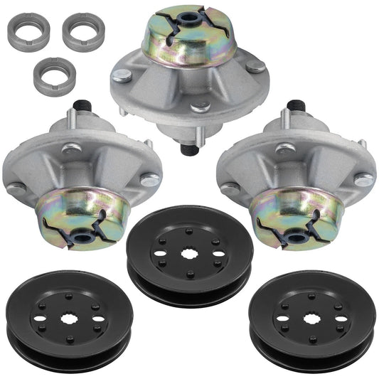 Deck Spindle Assembly w/Pulley for John Deere X320 X324 X500 X520 X540 48" / 3x