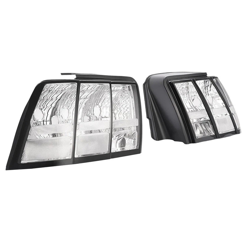 HECASA For 1999-2004 Ford Mustang All Clear Left+Right Tail Lights Sequential