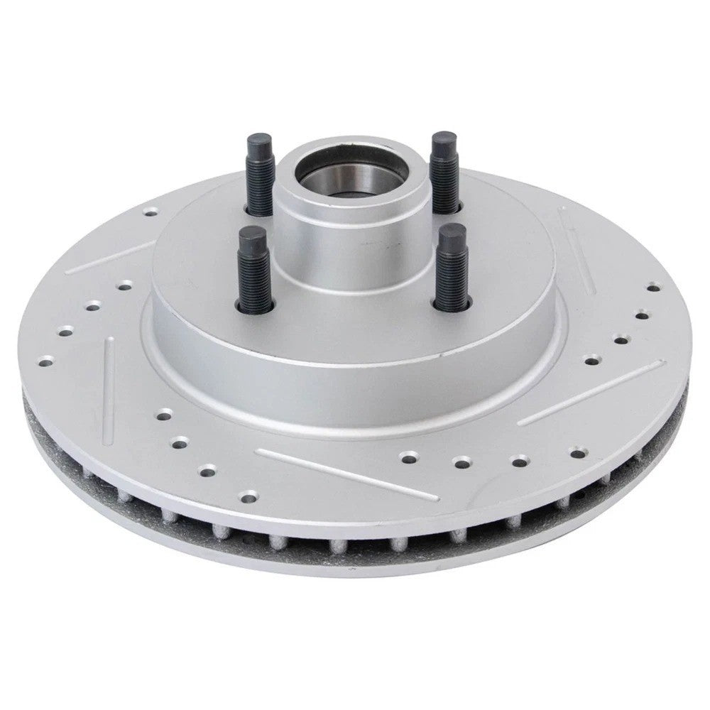 Front Ceramic Brake Pad & Performance Coated Rotor Kit w/Chemicals