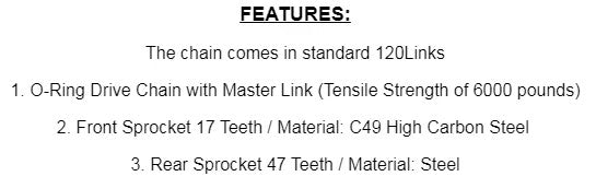 Caltric Blue O-Ring Drive Chain and Sprockets Kit for Yamaha R1 YZF-R1 2009-2014