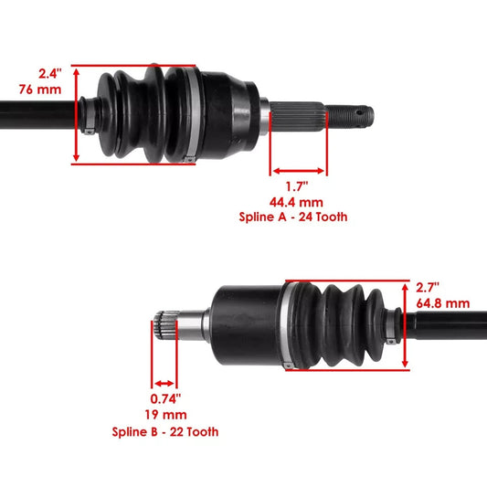 Front Left and Right CV Axle for John Deere AM148393 AM145189 AM140129 AM145326