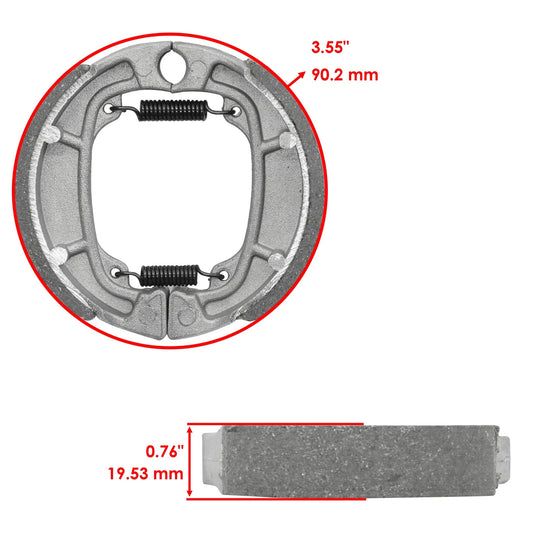 Front & Rear Brake Shoes for Yamaha Bw80 Big Wheel 80 1986 1987 1988 1990