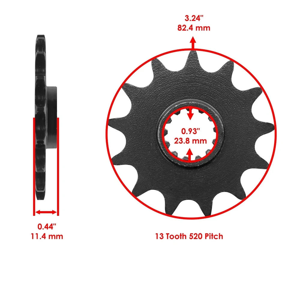O-Ring Drive Chain & Sprockets Kit for Suzuki RM250 1998 2004-2012 Black