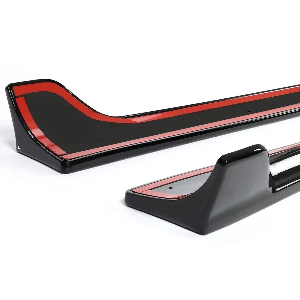 Side Skirts Extension Rocker Panel For 2017-2023 Tesla Model 3 Glossy Black