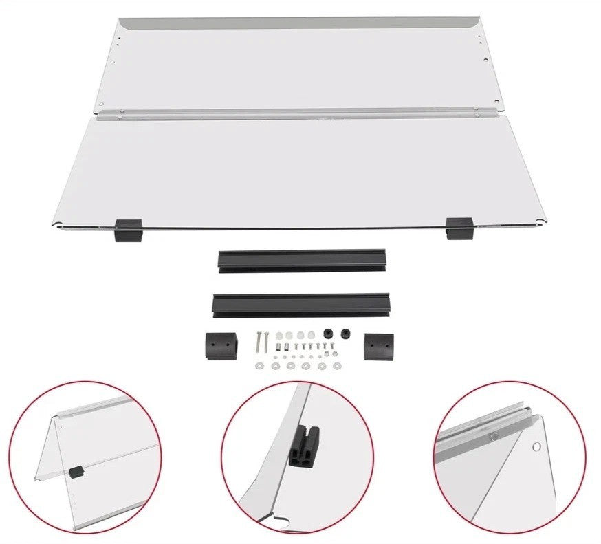 For Yamaha G29 Drive 2007-2016 Clear Folding Golf Cart Windshield Windscreen