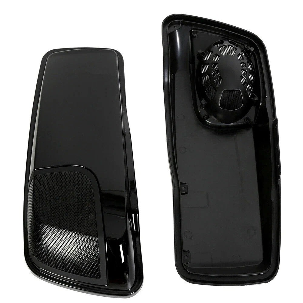 Saddle bag Lids Speaker 5x7 Cutouts For Harley Touring Road King Glide 2014-2024