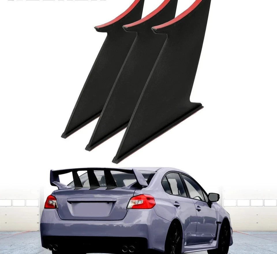 For SUBARU WRX STI 2015-2019 Add On Trunk Spoiler Wing Stabilizer Support 3PCS