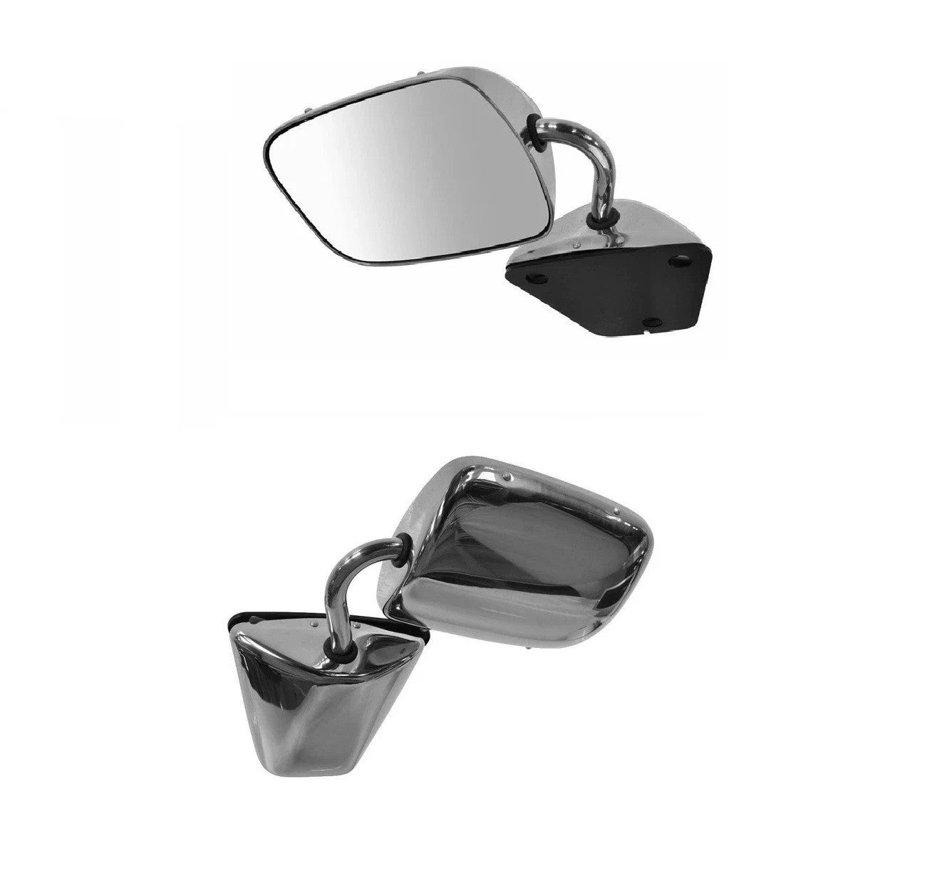 Mirror Stainless Steel Manual Driver Passenger Pair for Chevy GMC Van G-Series