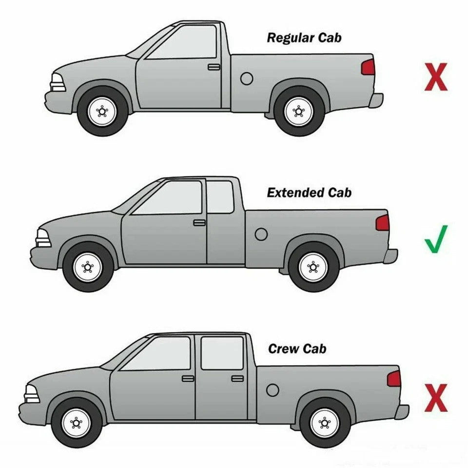 For 2004-2008 Ford F-150 Super Cab 6.5' Short Bed w/Flare Rocker Panel Trim 10Pc