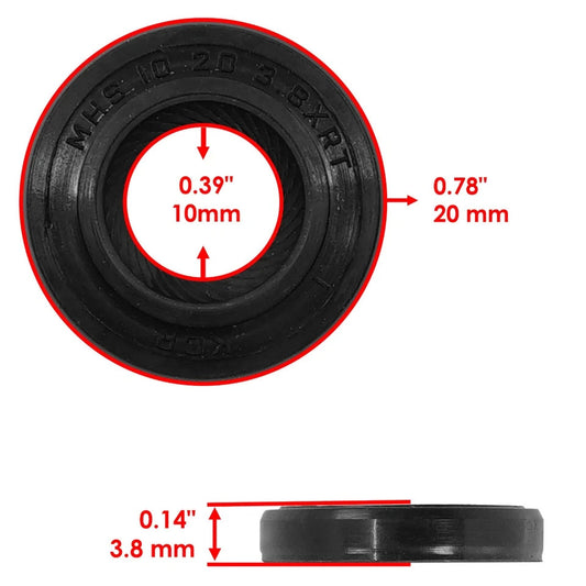 Caltric Water Pump Mechanical Oil Seal Kit for Suzuki QuadRacer LT250R 1985-1992