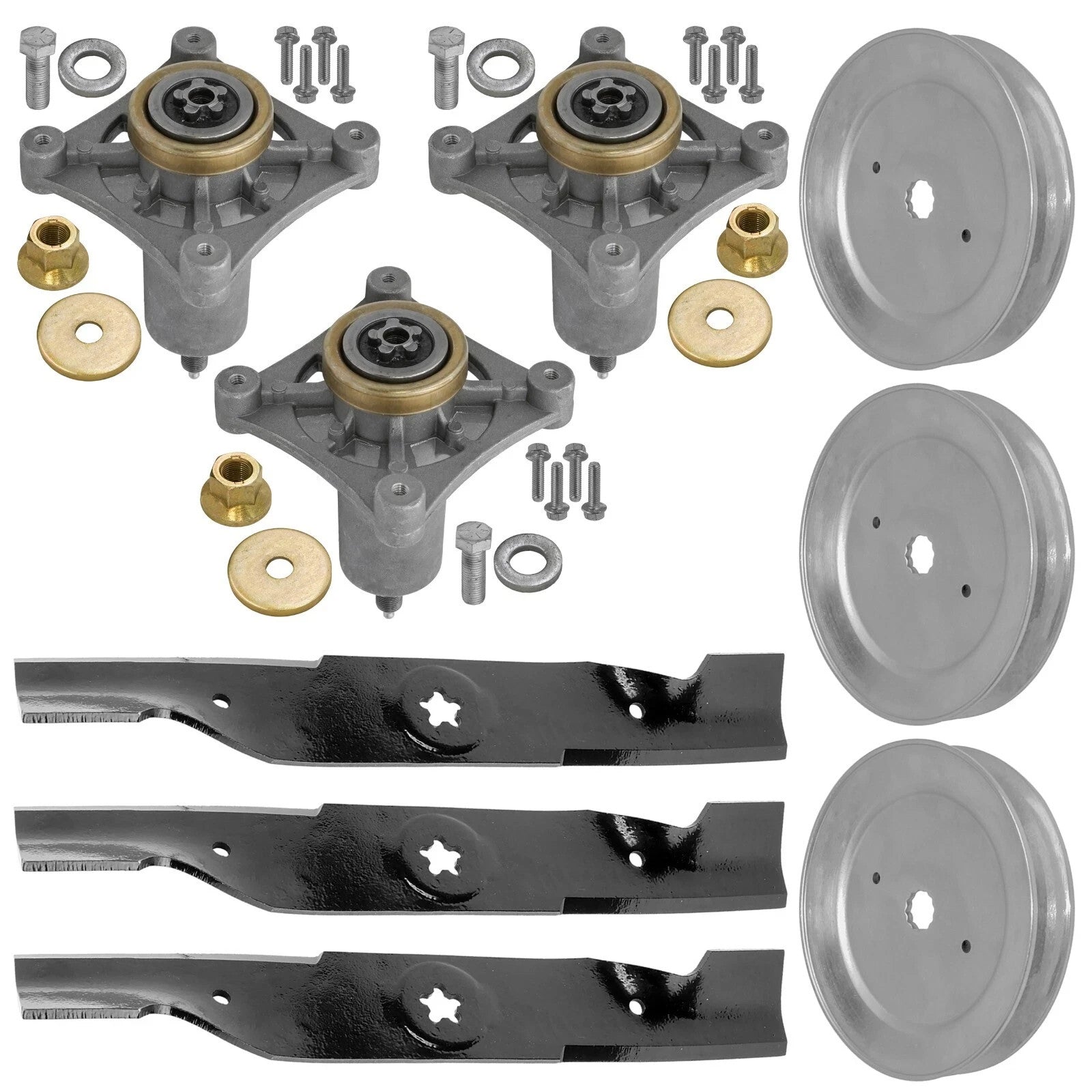 54" Deck Spindle Pulley Blade Rebuild Kit for Husqvarna GT2254 54" Deck