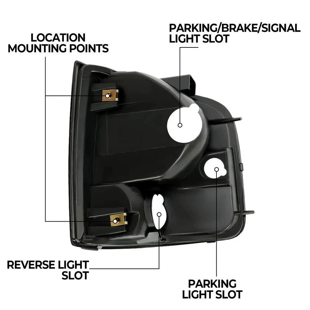 HECASA For 1994-2004 Chevrolet S10/GMC Sonoma/Isuzu Hombre Smoke Tail Lights DOT