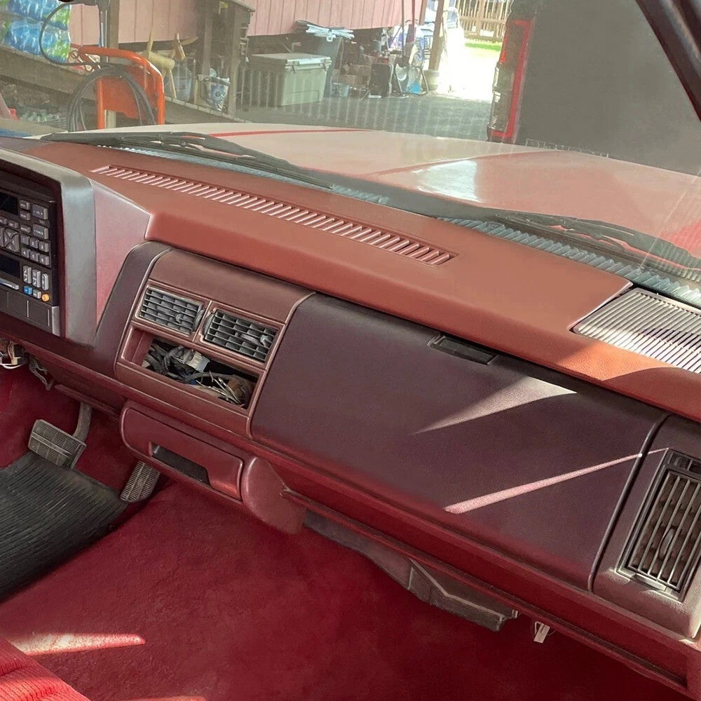 Molded Dash Cover Overlay For 88-94 Chevy GMC Sierra Silverado C1500 in GARNET