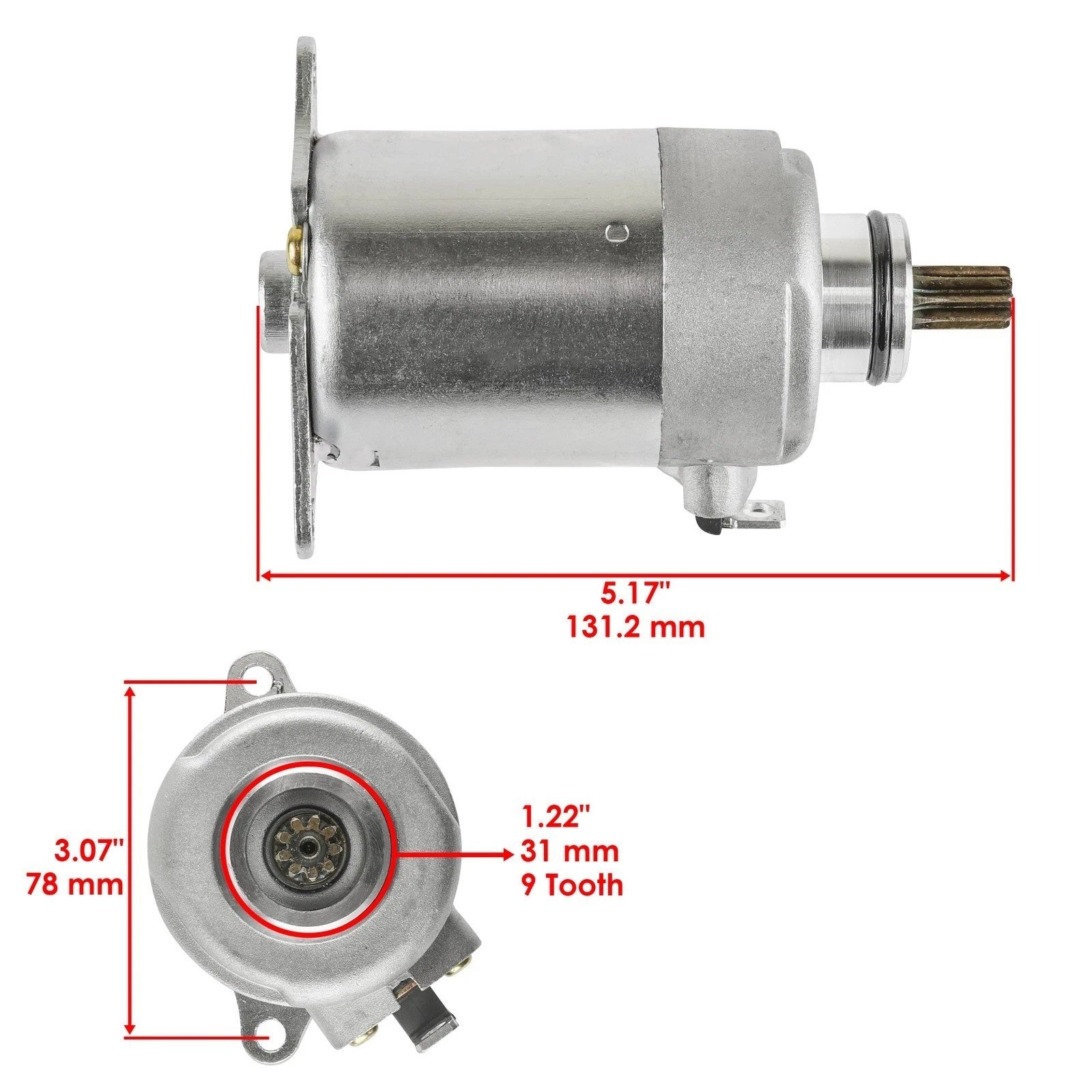 Starter Starting Motor fits Polaris RZR 170 2009 2010 2011-2021 0454488 0454945