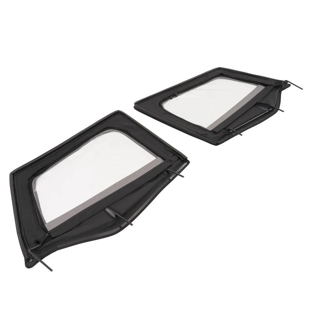 For Jeep Wrangler YJ 87-95 Black Soft Top Kit W/Tinted Windows & Steel Bracket