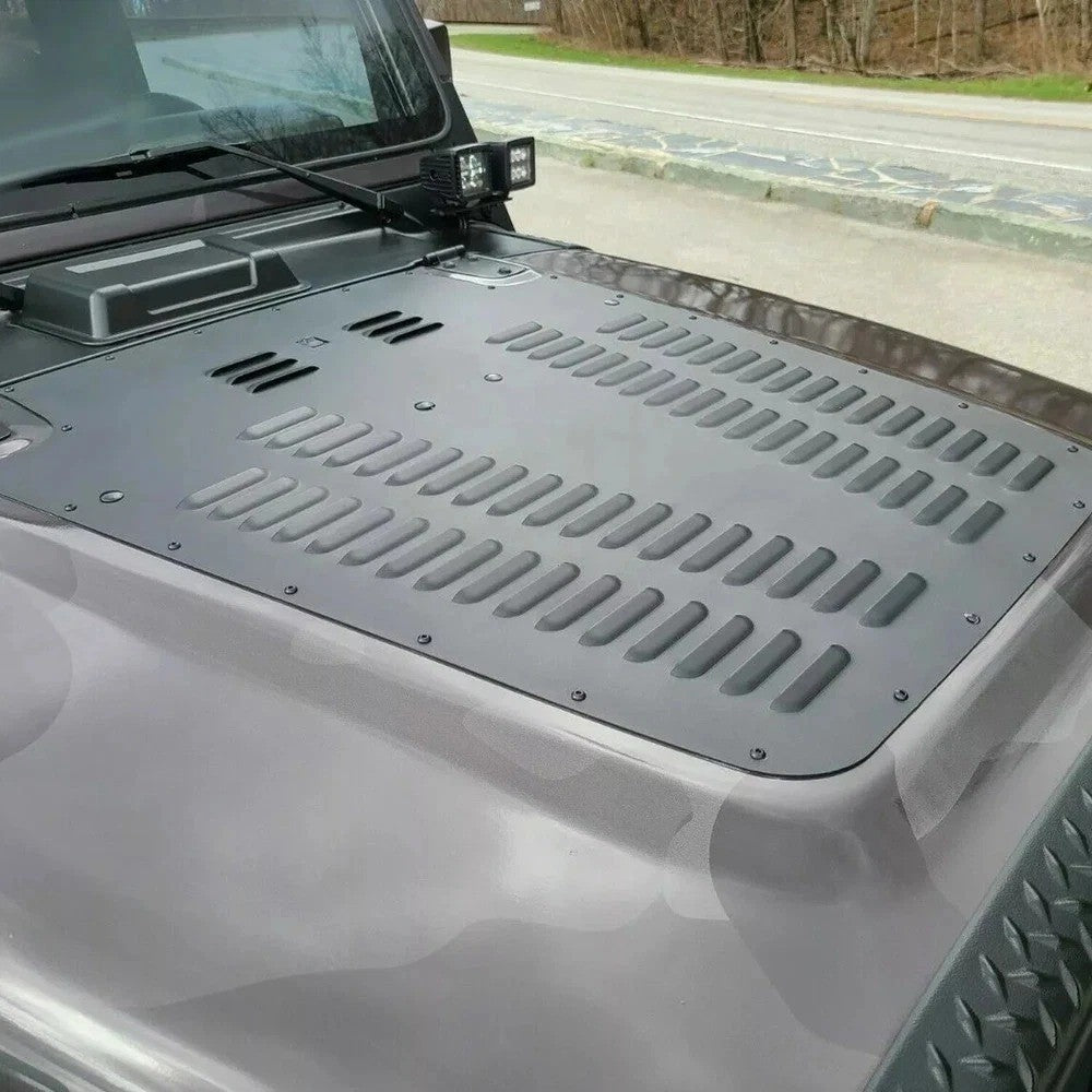 Aluminum Alloy Vented Hood Louver Black For 2003-2006 Jeep Wrangler TJ / LJ