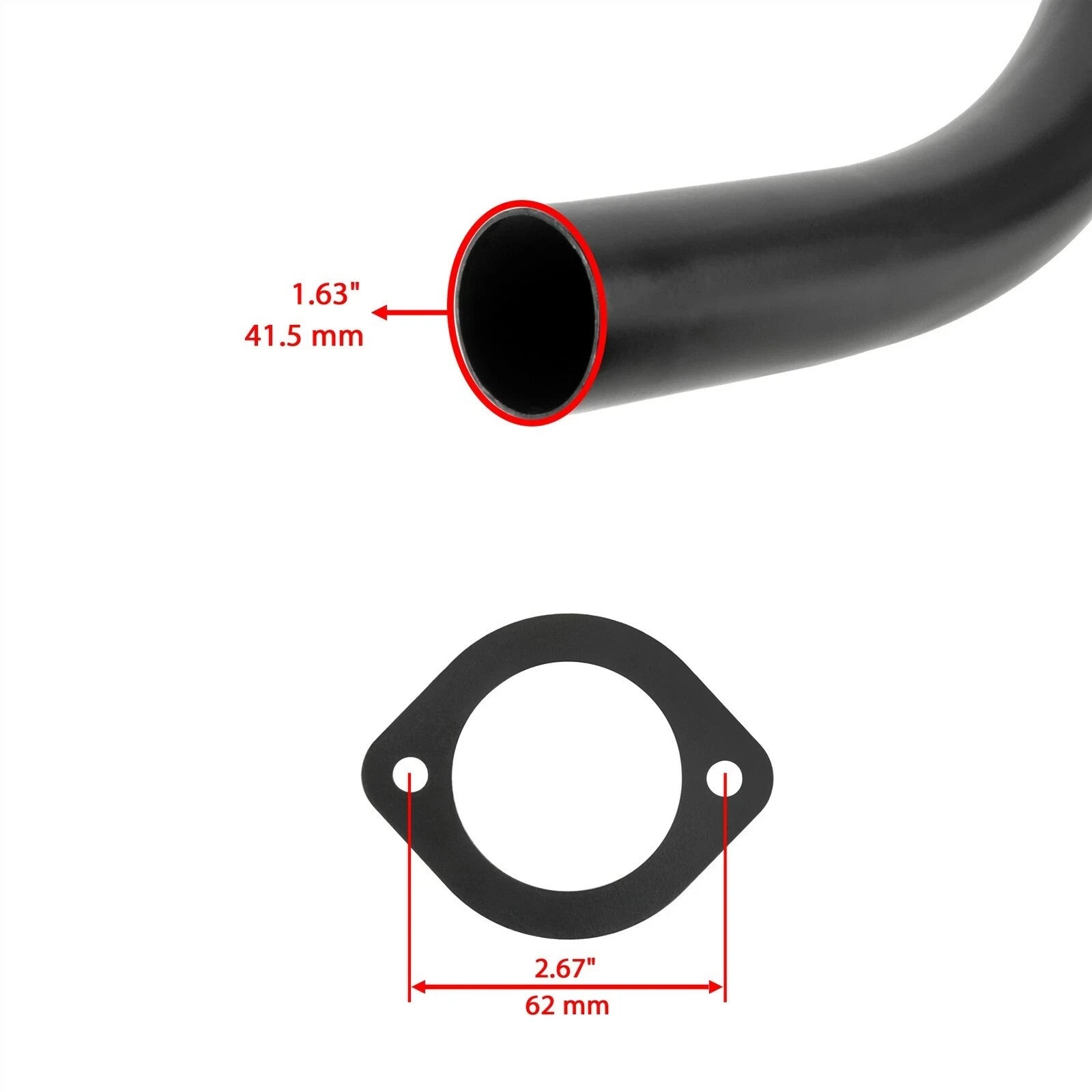 Exhaust Muffler Pipe w/ Gaskets fits Yamaha Warrior 350 YFM350X 1987 1988 - 2004