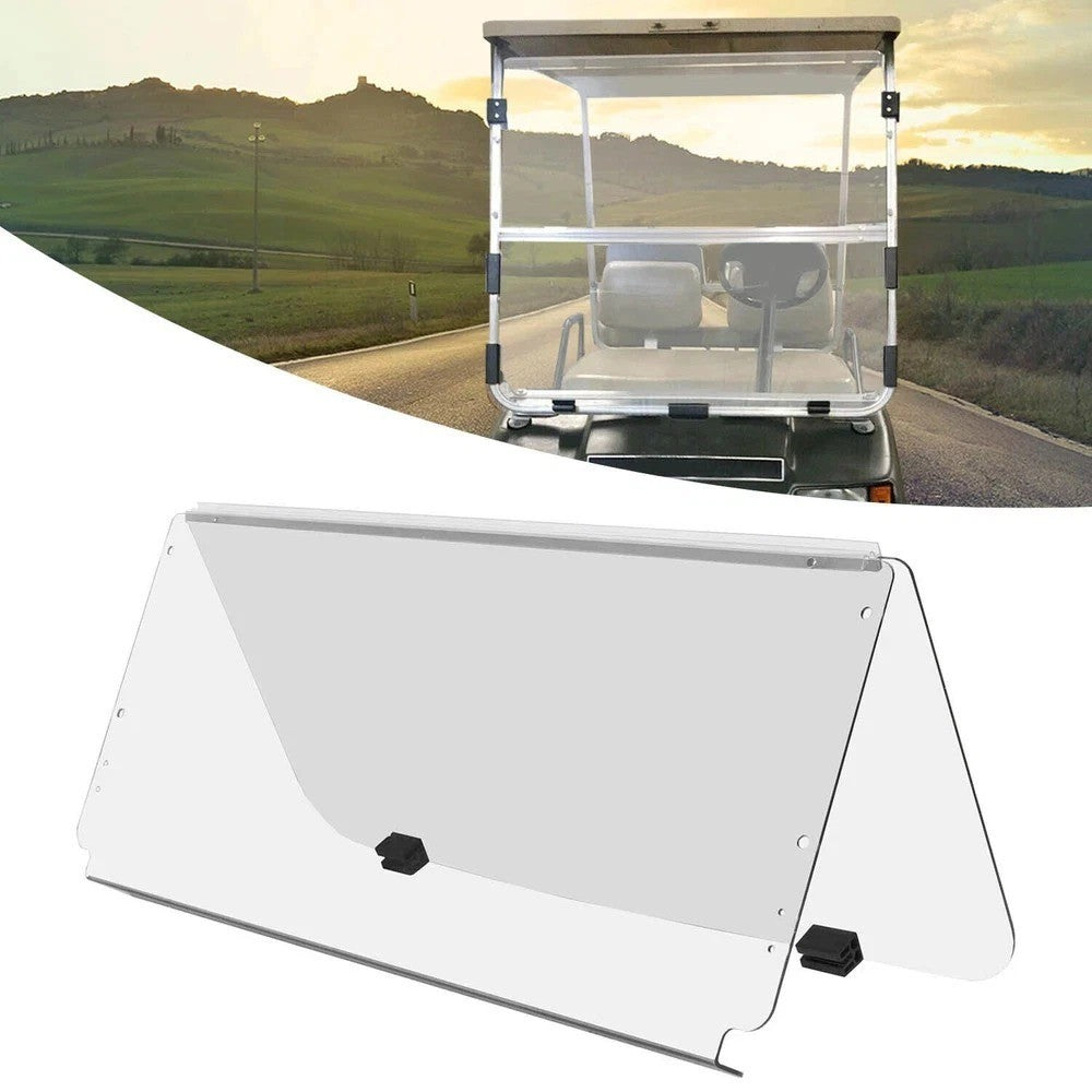 For Club Car DS 1982-2000.5 1989 Golf Cart Folding Clear Windshield Windscreen