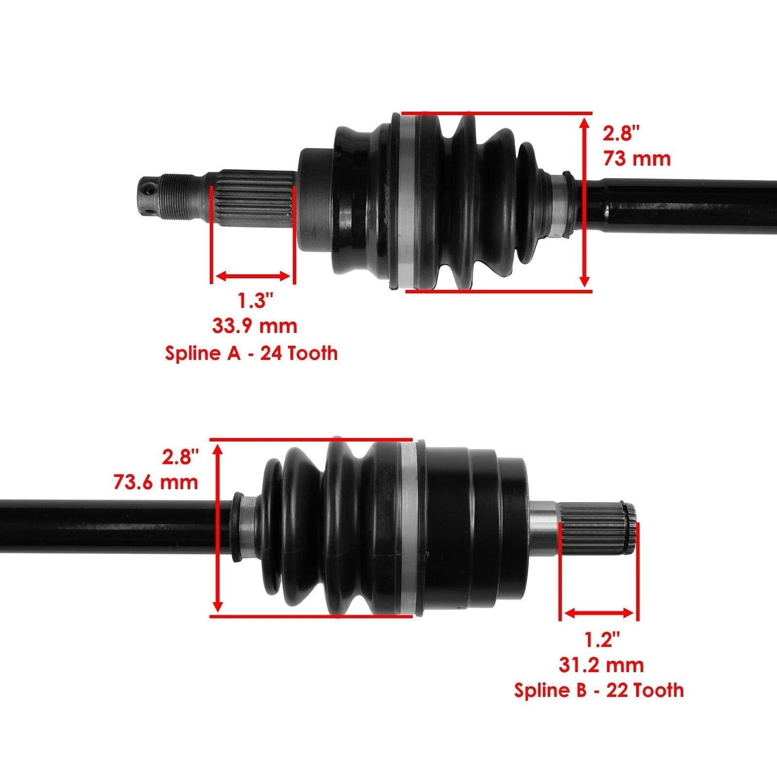 for Honda TRX650FA TRX650FGA Rincon 650 4X4 03-05 Front Rear Left Right Axles