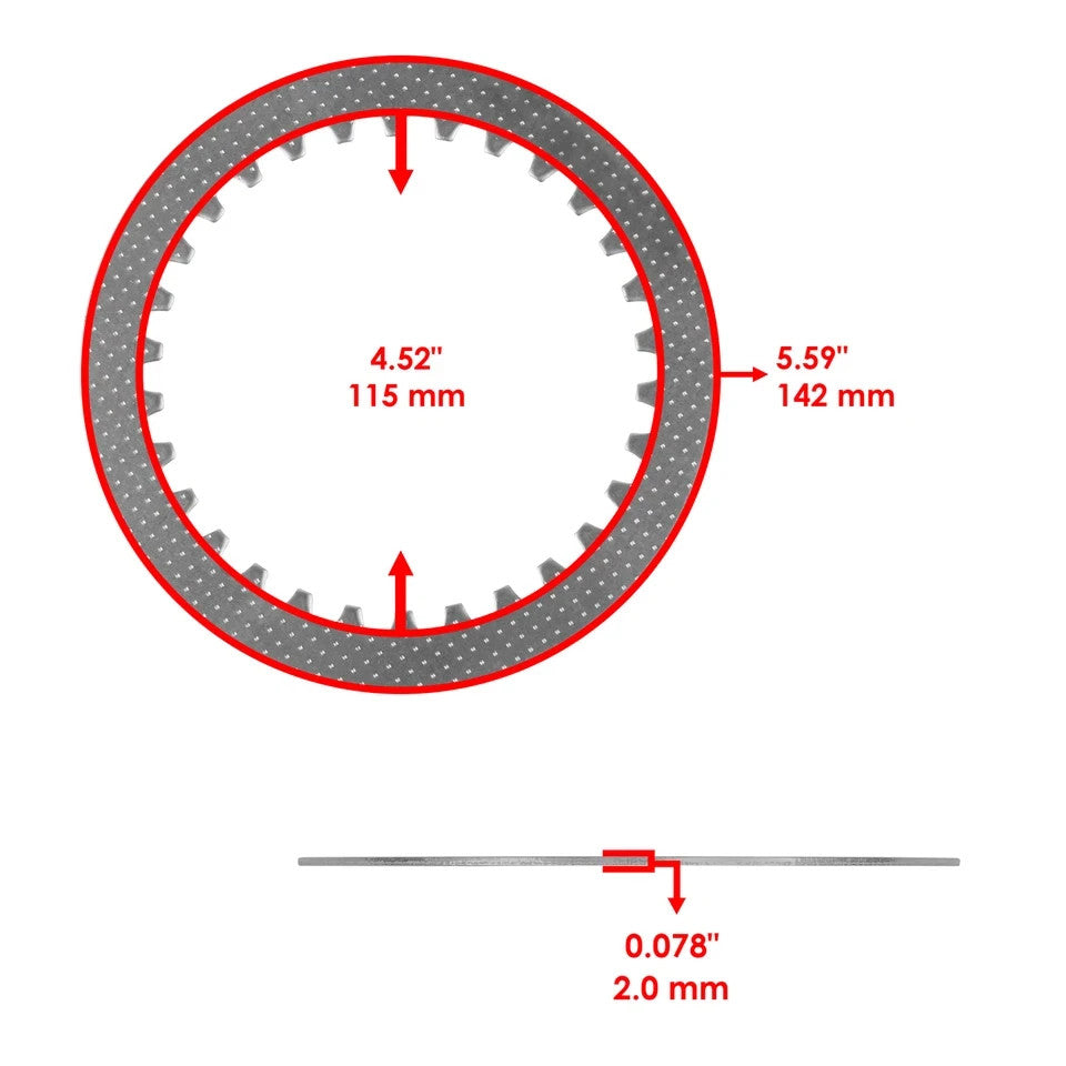 Clutch Friction Steel Plates Gasket Kit for Yamaha R1 YZFR1  YZF-R1  2009 - 2014