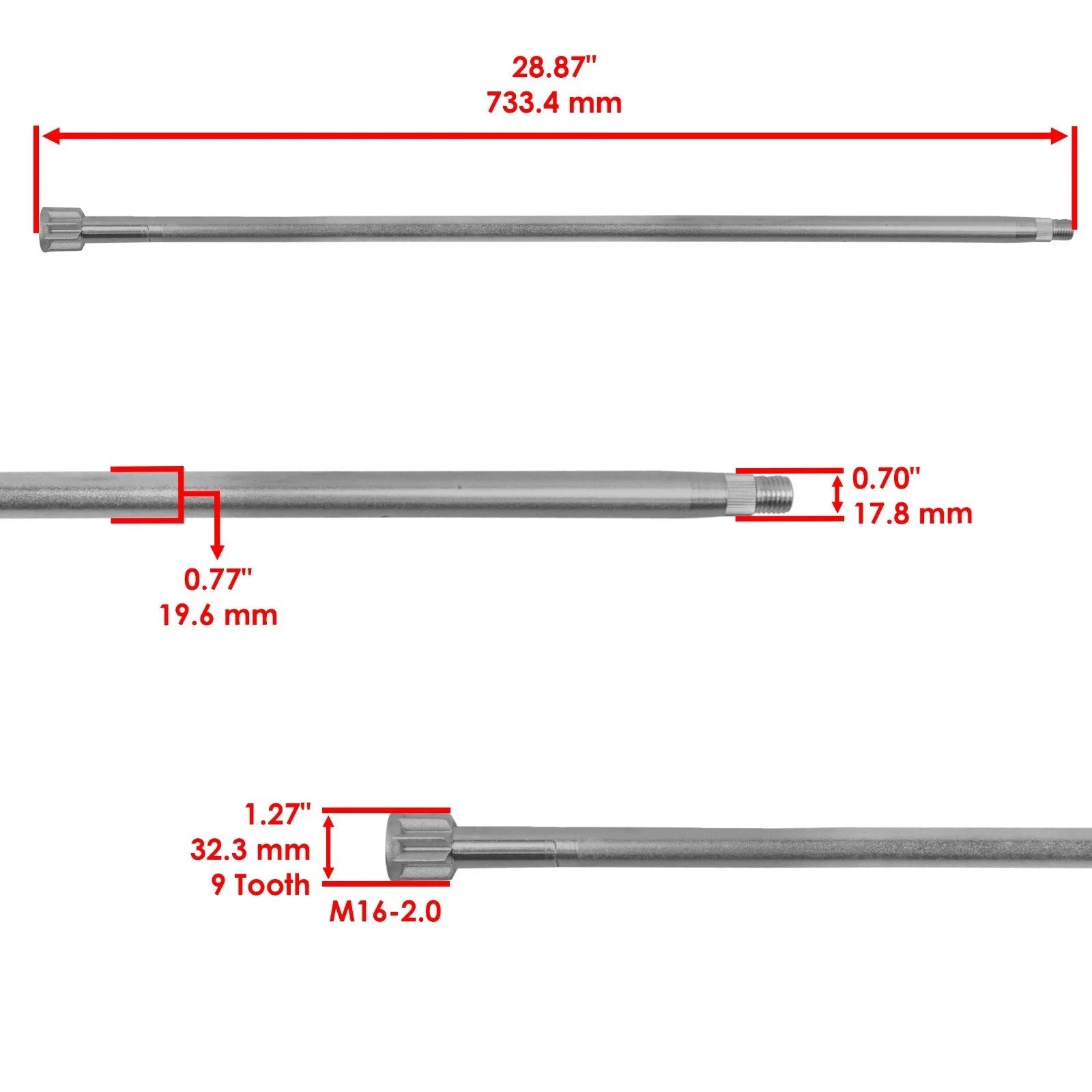 Caltric AM134326 Steering Shaft for John Deere X300 X324 X340 X500 X304 X320