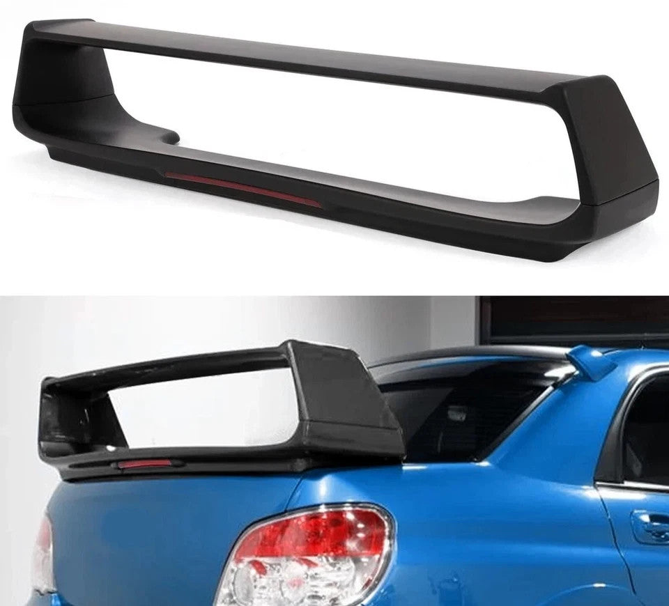 HECASA Trunk Spoiler Wing W/Brake Light For Subaru Impreza WRX STI 2002-2007