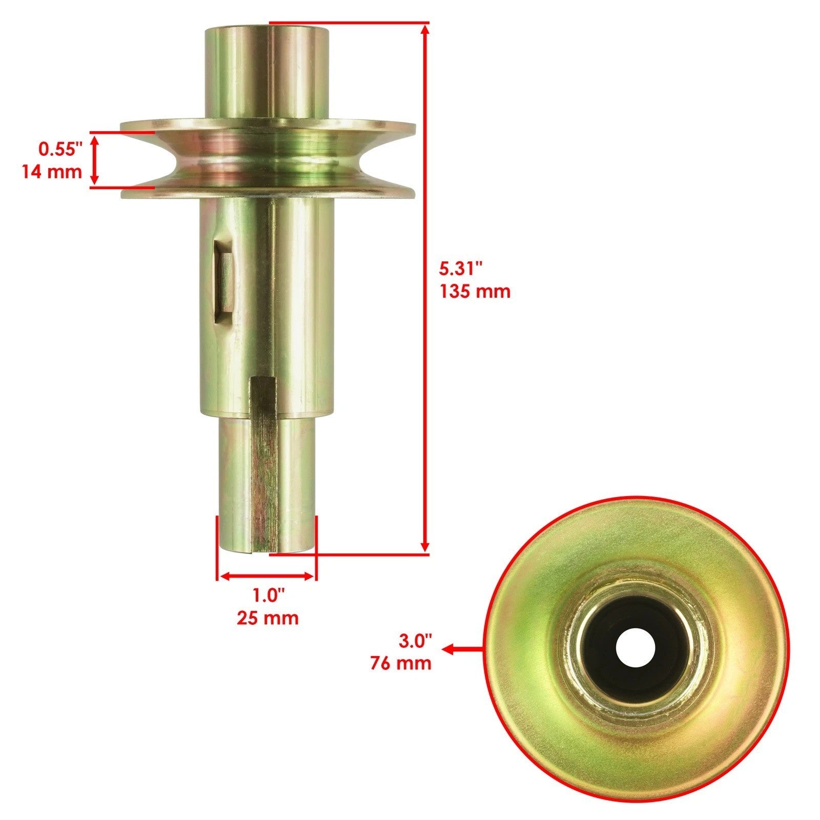 PTO Clutch Engine Drive Pulley Sheave For John Deere GY20129 AUC13289