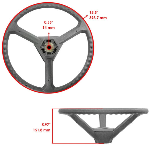 Caltric Steering Wheel For Kubota B5200 B6200 B7200 B8200 B9200 31351-16063-S
