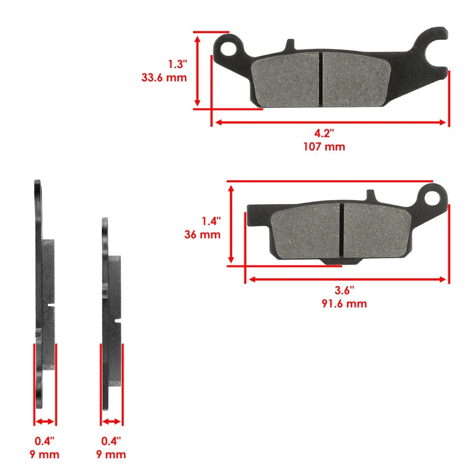 Front or Rear Brake Pads for Yamaha Grizzly 700 YFM700 YFM7F 2007-2020