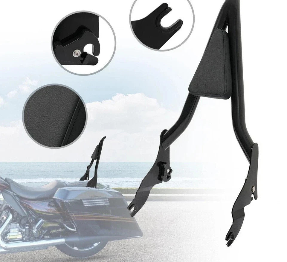 28" Backrest Sissy Bar For Harley Road Glide Street Touring Road King 2009-2025