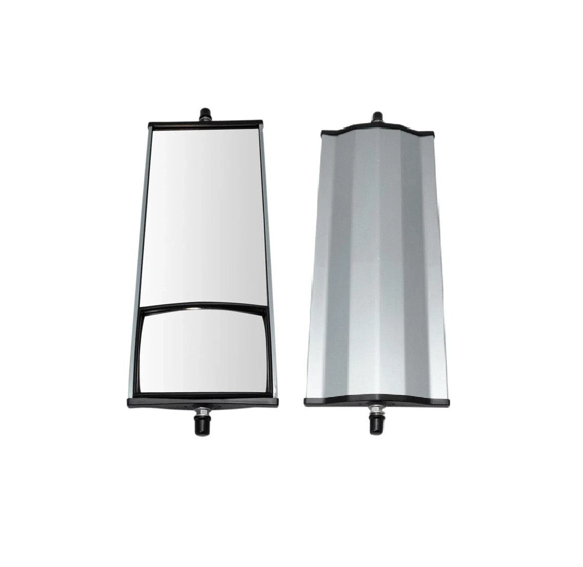 16" x 6.5" Aluminum West Coast Mirror Pair w/ Convex Glass for HD Semi Truck