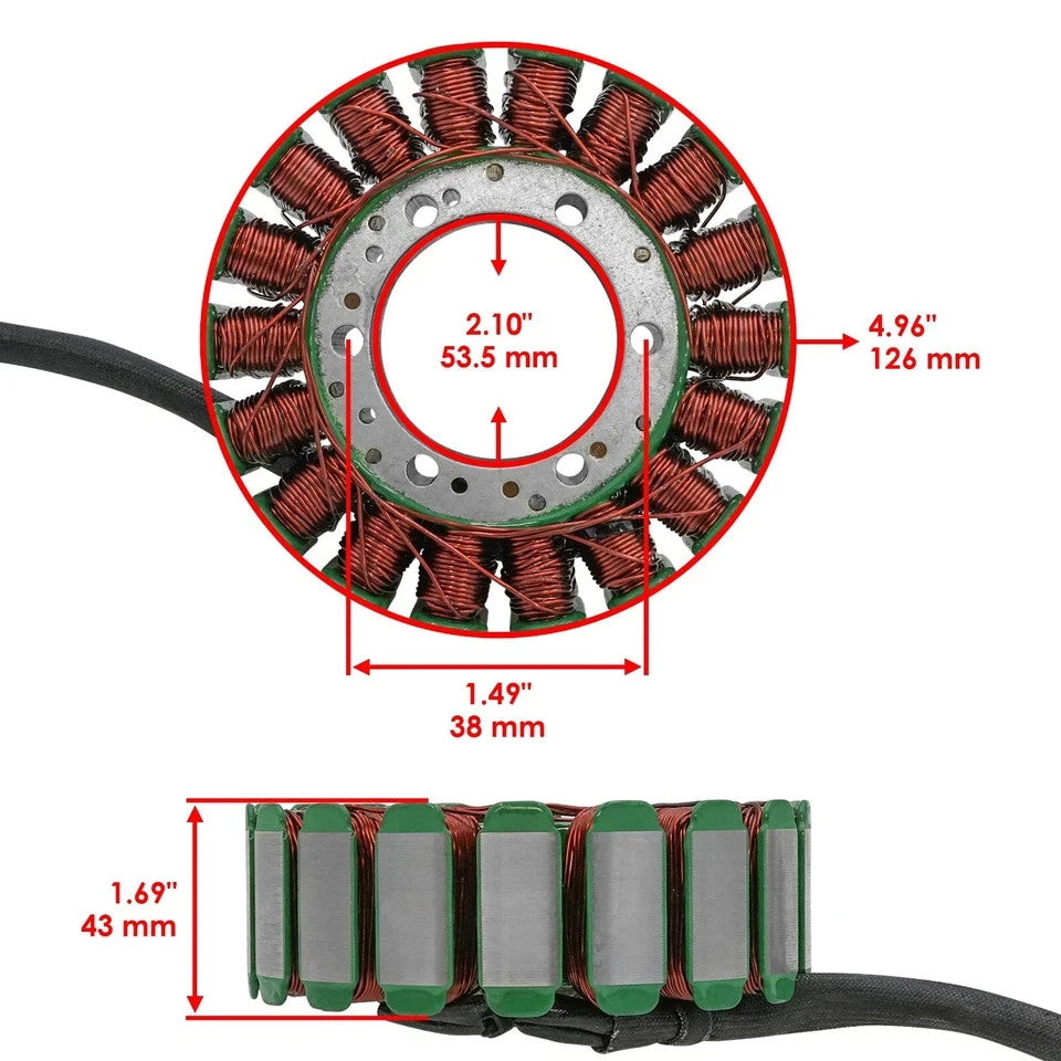 Stator for Honda VTX1300C VTX1300R VTX1300S VTX1300T 2005 2006 2007 2008 2009