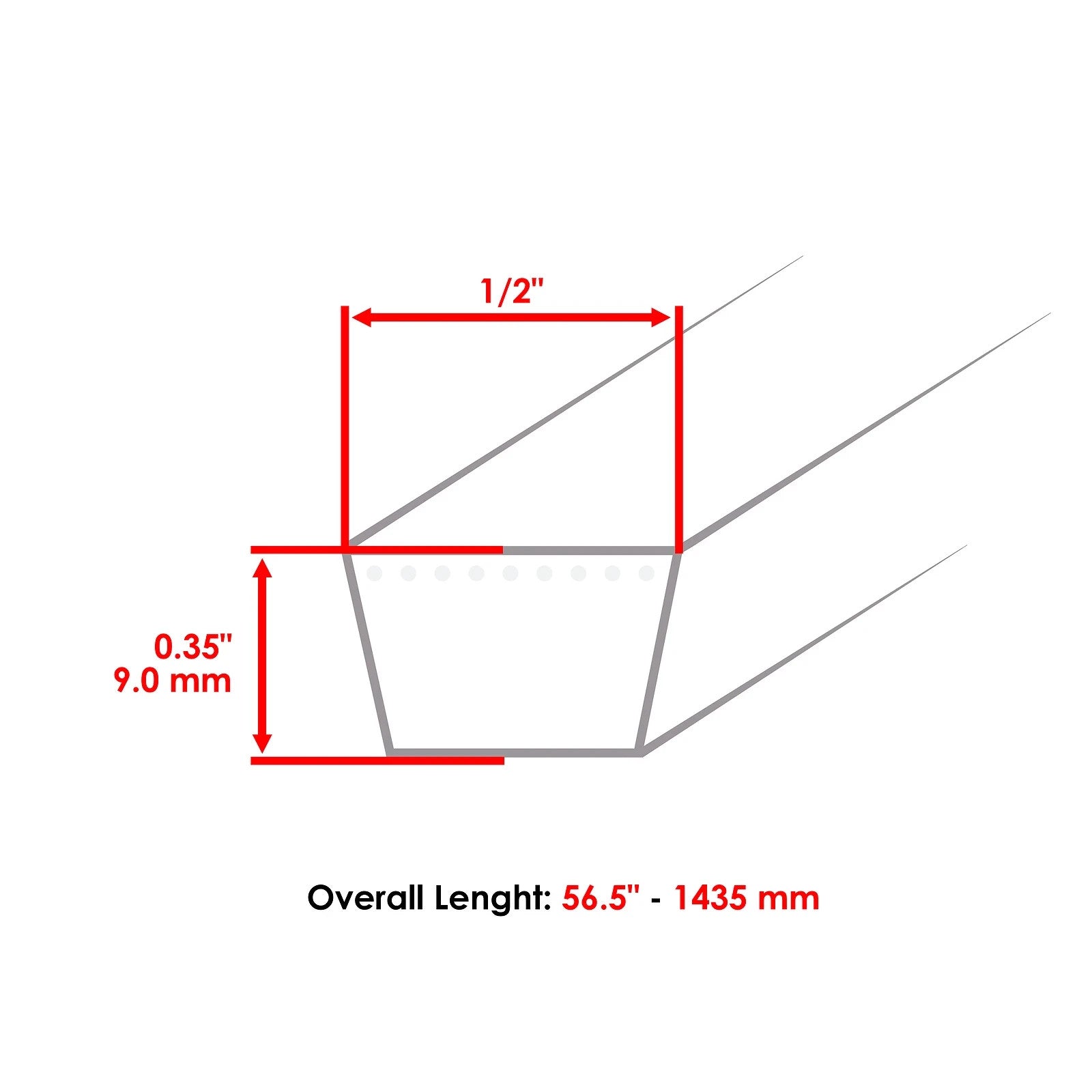 07200718 Transmission Drive Belt for Ariens Gravely Zero-Turn Mower 1/2"x 57"