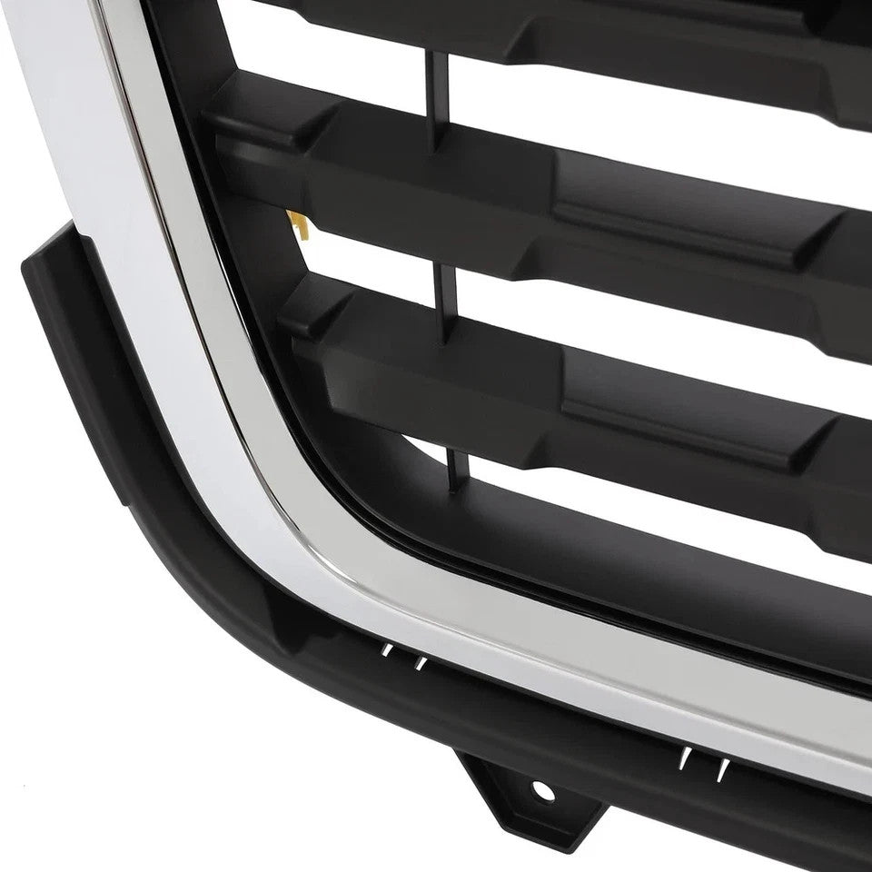 HECASA For Honda Ridgeline 2017 2018 2019 2020 Front Upper Grille Black & Chrome