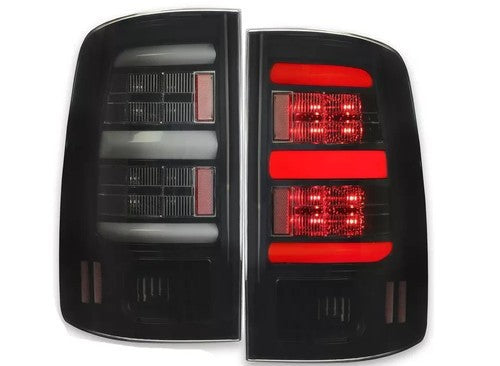 For 2009-2018 Dodge Ram 1500 2500 3500 LED Bar Brake Lamps Black Tail Lights DOT