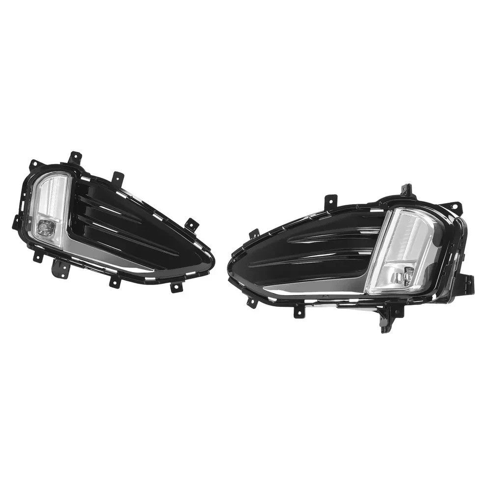 For Ford Edge 2019-2024 Bumper LED Fog Light Lamps Cover Bezel Passenger&Driver