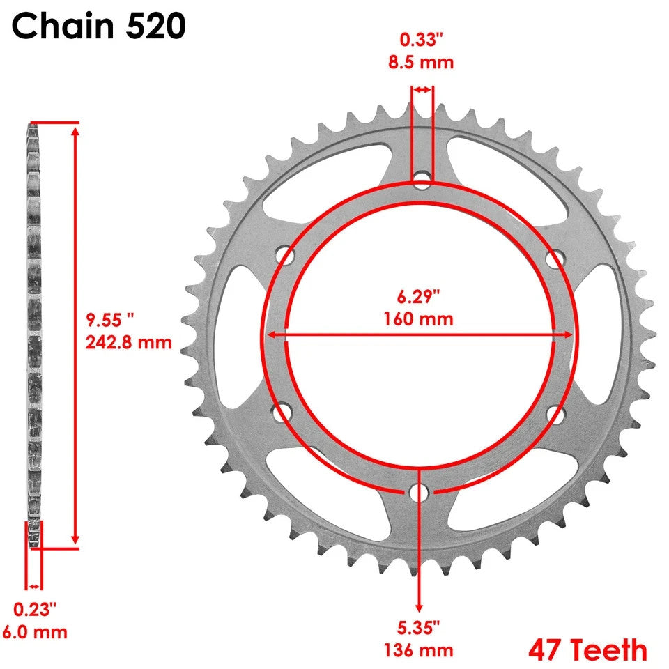 Golden O-Ring Drive Chain & Sprocket Kit for BMW F650GS F650 Gs 1999-2007