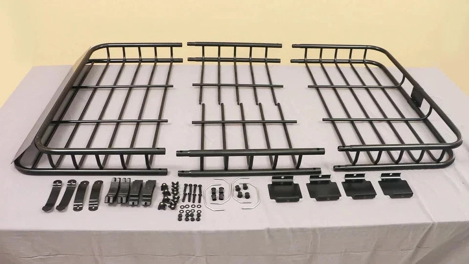 64" Roof Rack Cargo Top Luggage Storage Holder Carrier Basket Universal For SUV