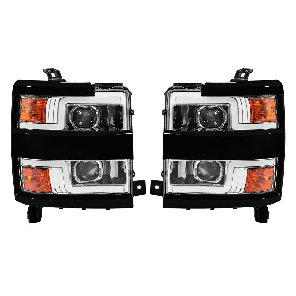 HECASA For 15-19 2016 Chevy Silverado 2500HD 3500HD LED Projector Headlights