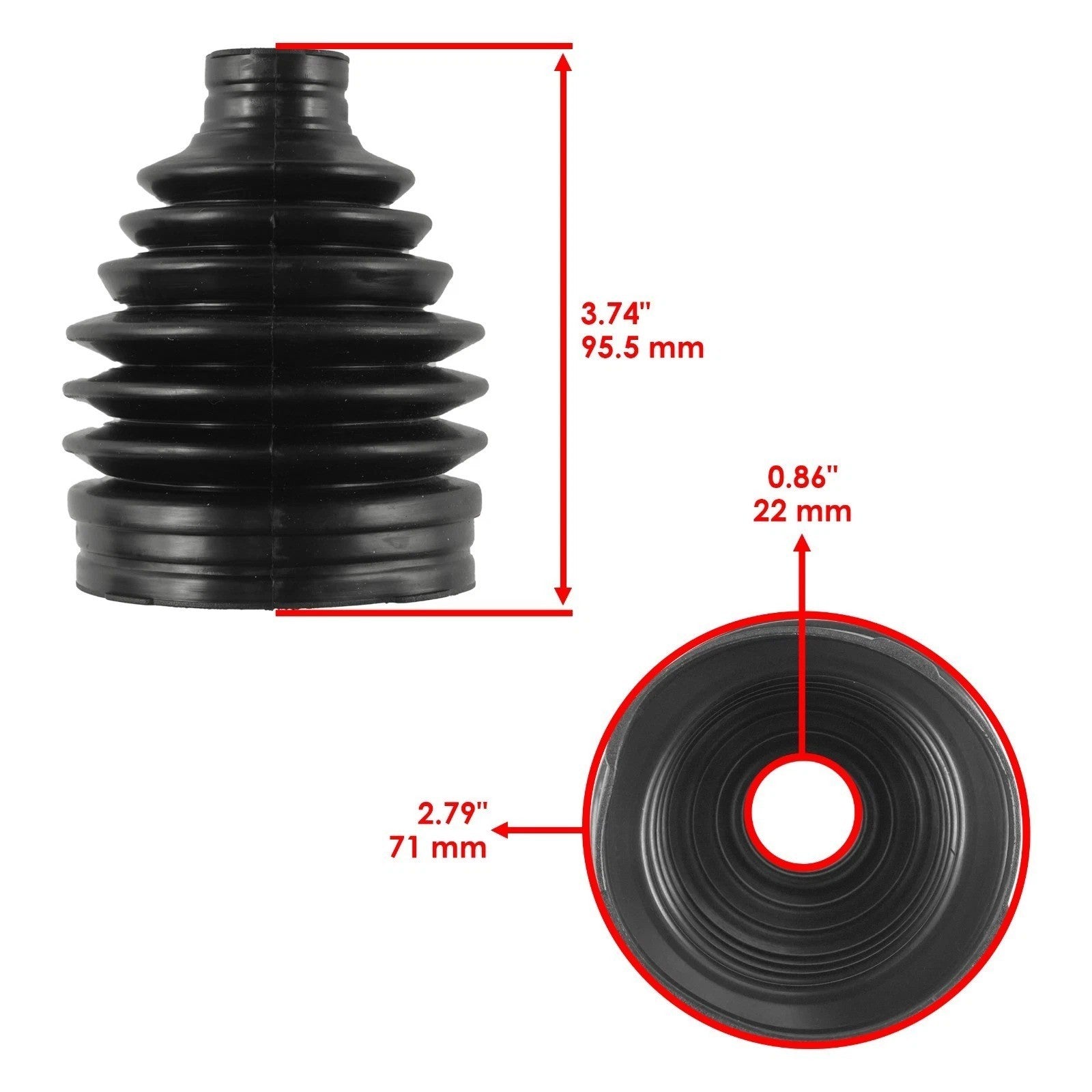 2 Rear Axle Outer And Inner CV Boot Kit for Yamaha Grizzly 700 YFM700Fg 4X4