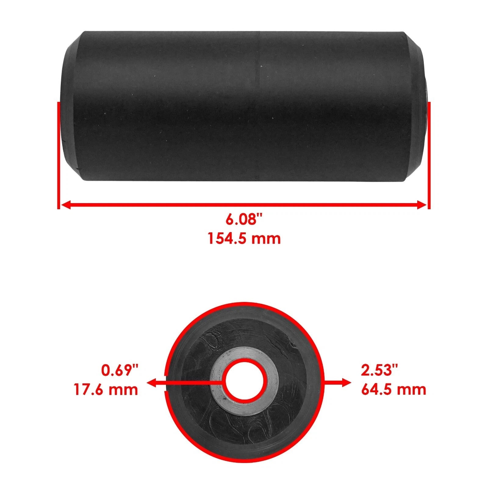 Caltric AM101042 Gauge Wheel Roller for John Deere 50" 54" 60" 62" 72" Mower