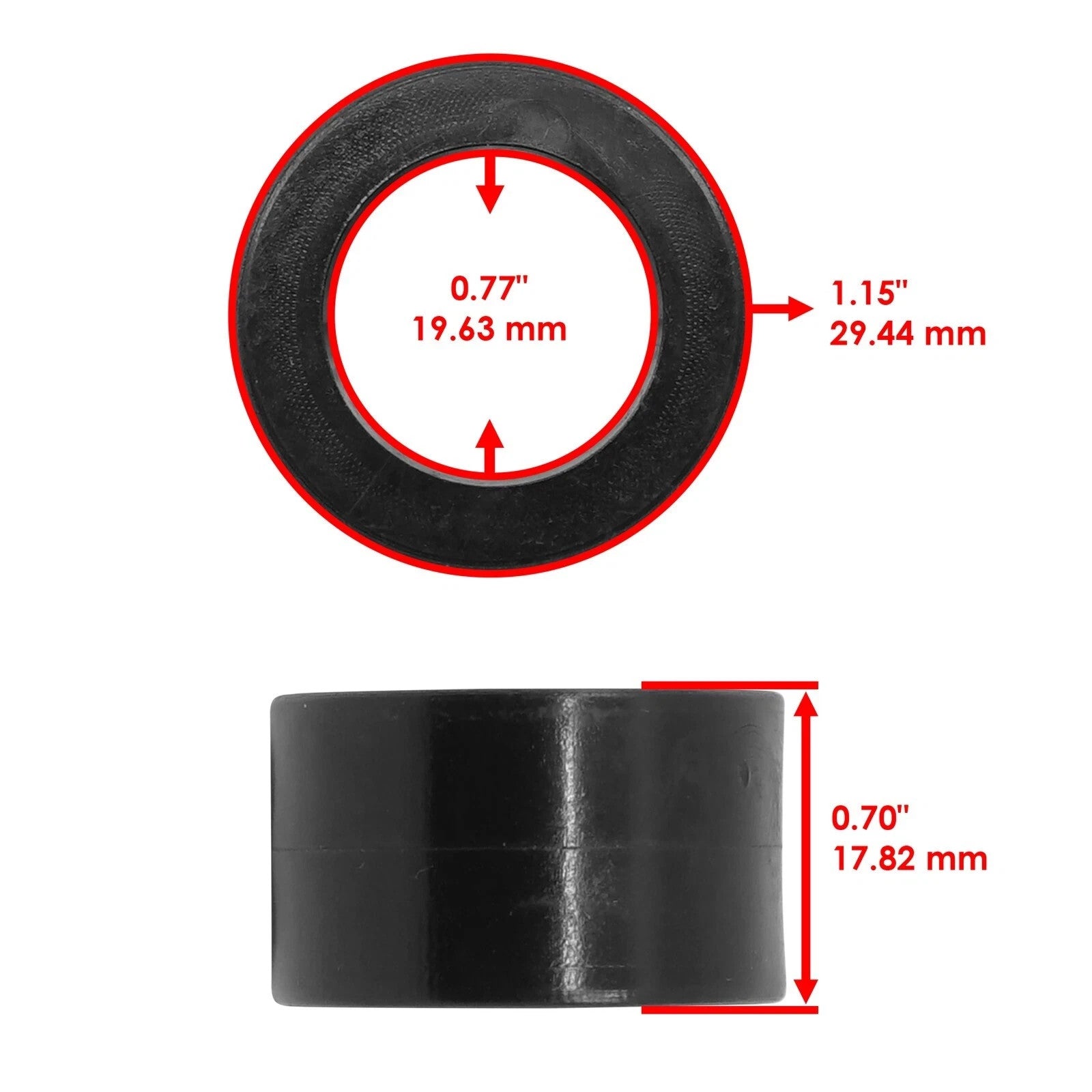 Caltric Rear Lower Control Arm Bushing Kit For Polaris General 1000 2016-2023