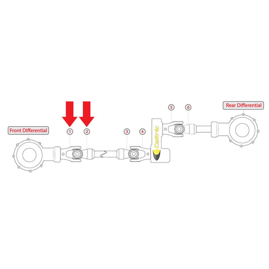 Front Drive Shaft Yoke Kit for Yamaha Kodiak 400 YFM400FW YFM 400Fw 4X4 1999