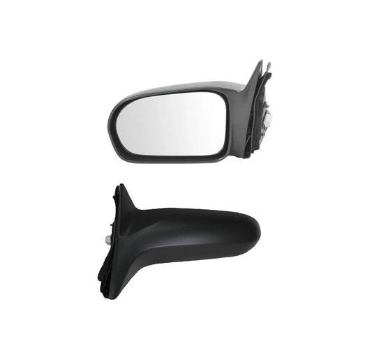 Power Side View Mirrors Black Left & Right Pair Set for 01-05 Civic 4 Door Sedan