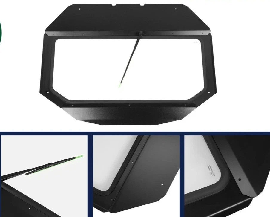 Front Glass Windshield w/ Wiper For  2017+ Can-Am Maverick X3 DS/RC ATV/UTV