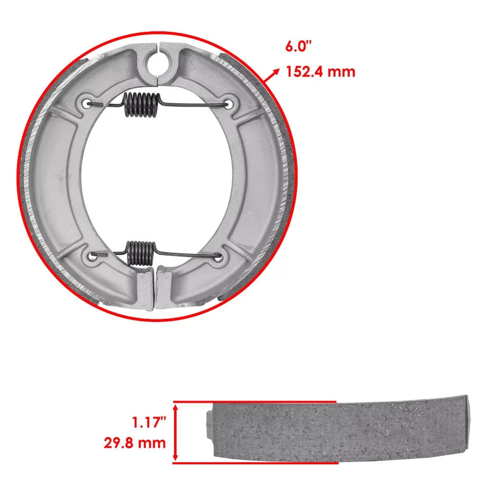for Yamaha Big Bear 400 YFM400 2WD 4WD 2000-2004 Front Rear Brake Pads Shoes