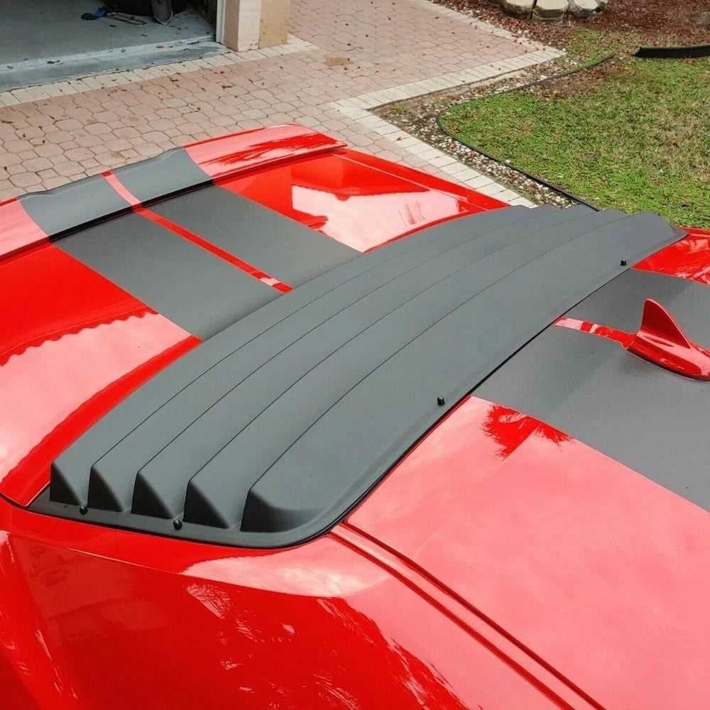 For Dodge Challenger 08-23 Rear Window Scoop Louver Sun Shade Cover Vent ABS